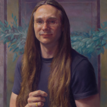 Self Portrait, 48" x 40" oil on panel